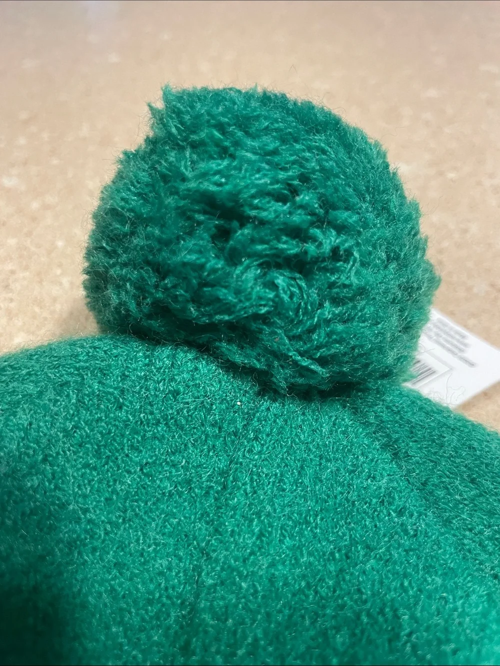 Women's Green Pom Beanie with 'APRÈS' Knit Band